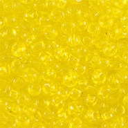 Glasperlen rocailles 8/0 (3mm) Transparent yellow